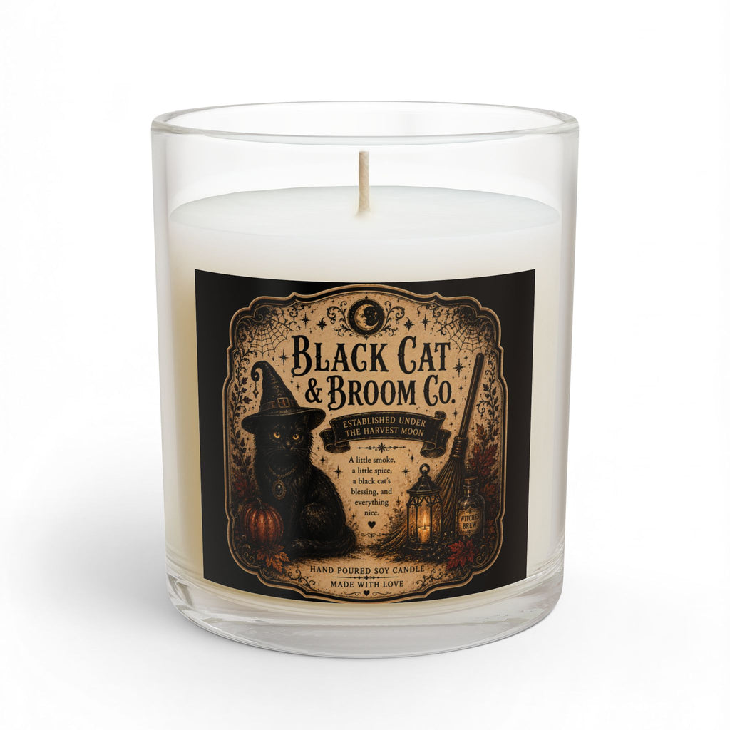 Black Cat & Broom Co. Candle | 11 oz Scented Glass Candle