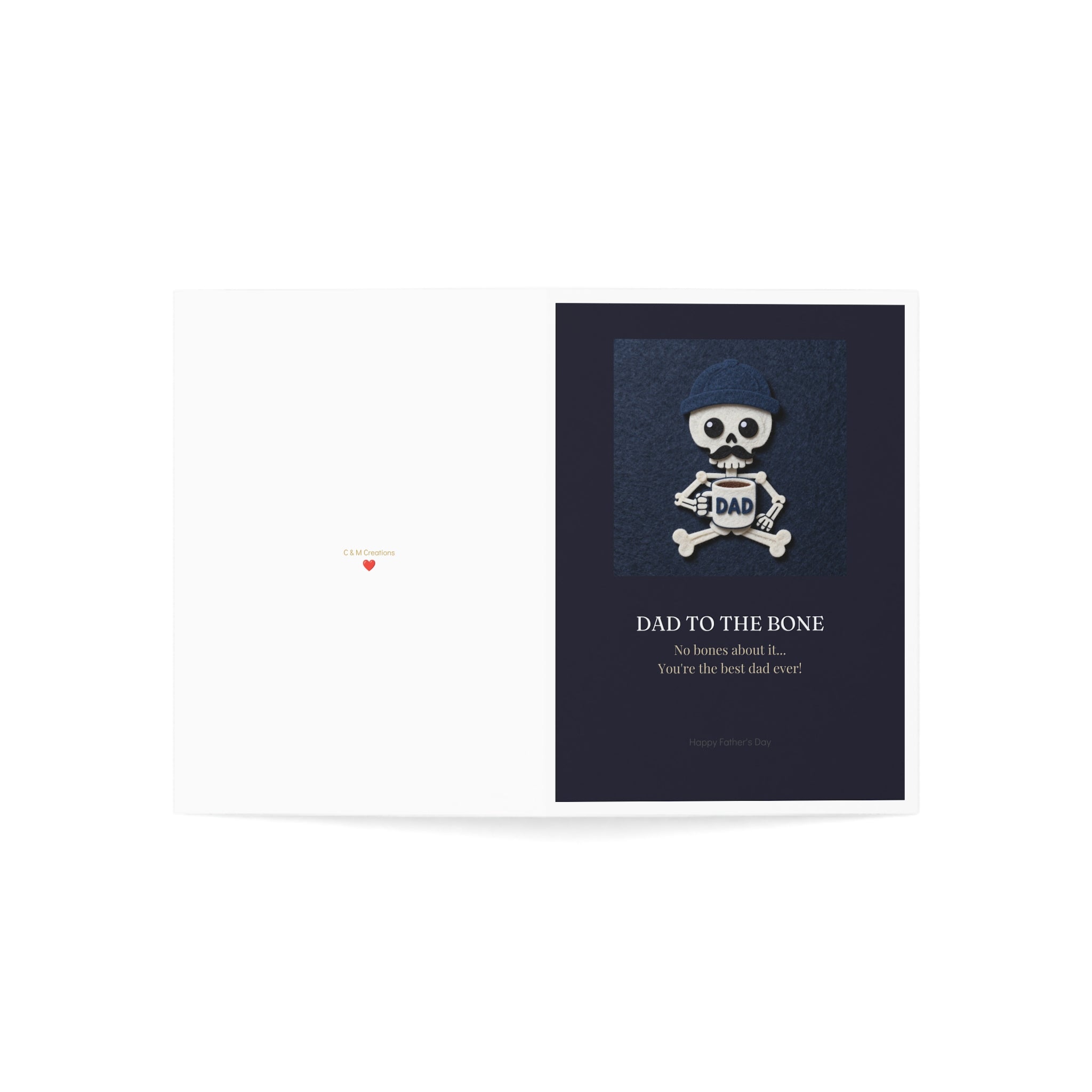 Father's Day card - Bones and Beards (1 pc)