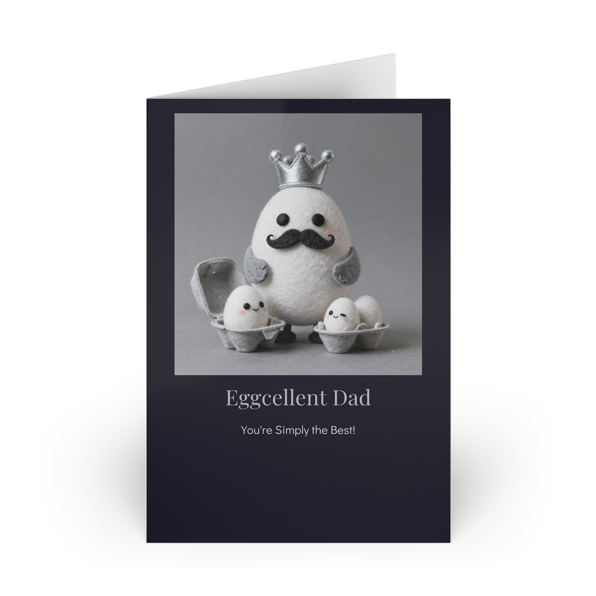 Father's Day Card — "Eggcellent Dad" Cute Egg Family Father's Day Card (1 pc)
